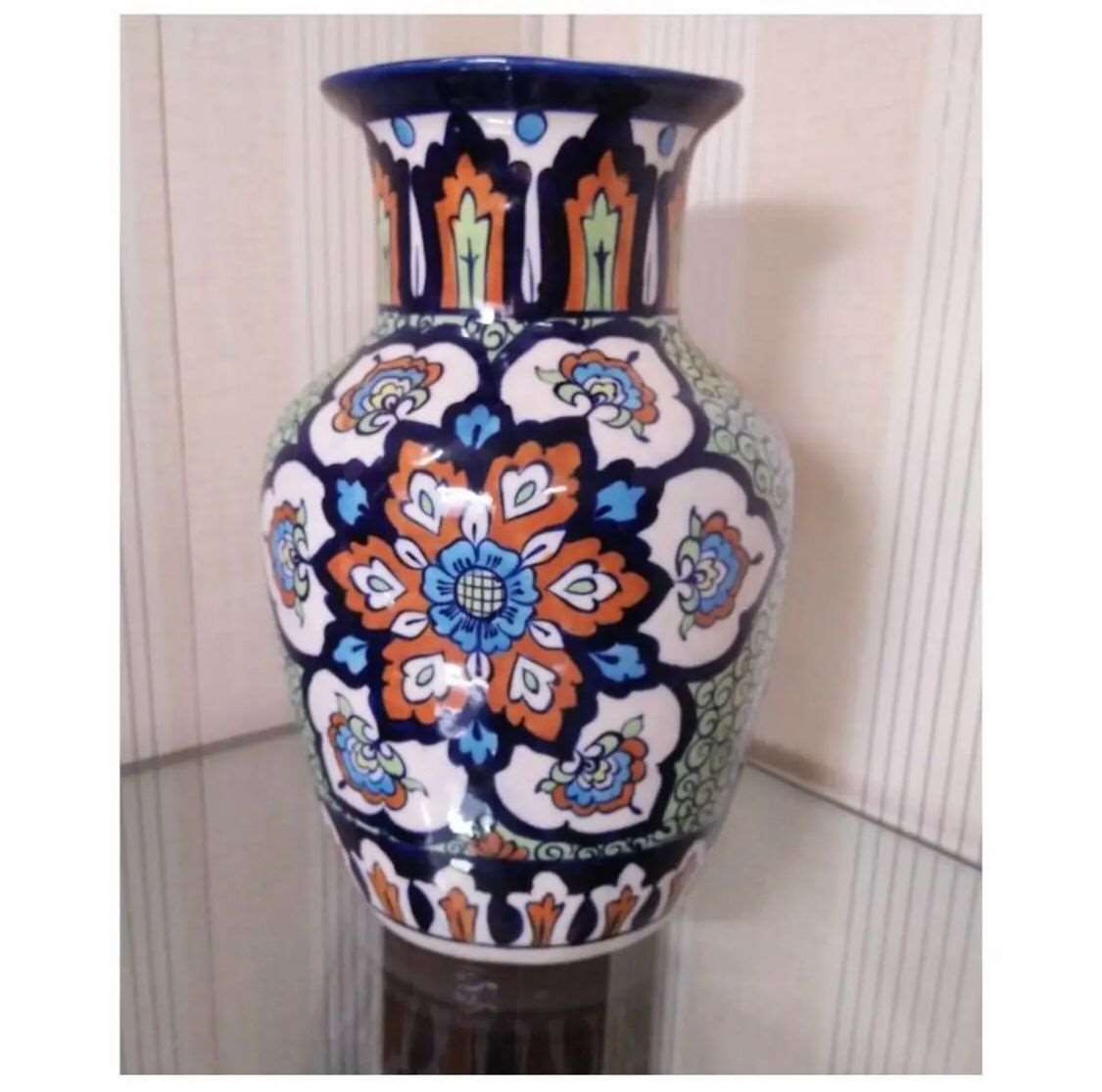 Vase for Home Decoration Blue Pottery Vase SF Traders