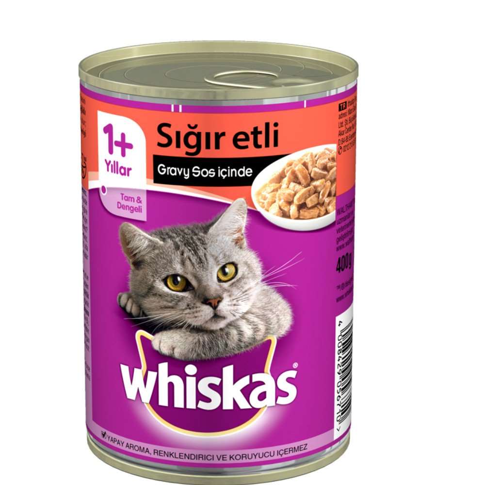 Whiskas Cat Food Beef 1+ Age 400 Gm SF Traders