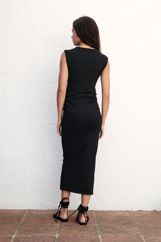 ZARA MIDI DRESS WITH GATHERING SF Traders