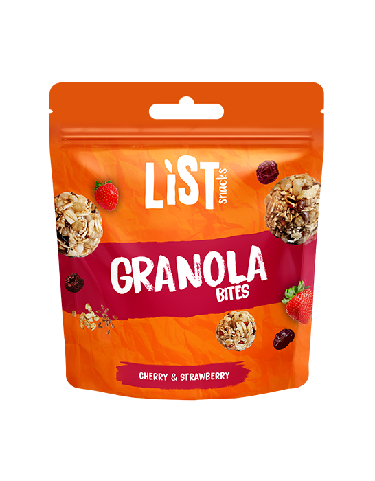 List Snack Cherry & Strawberry Granola Balls